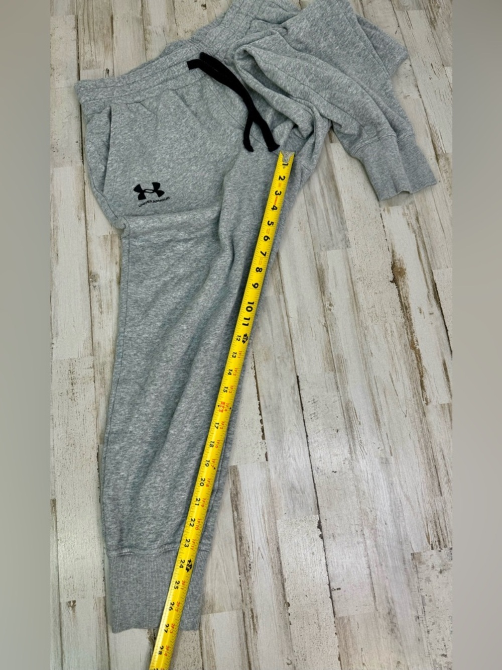 Under Armour Joggers Mens Large Gray Loose Drawstring Fleece Tapered Sweatpants - Picture 7 of 10